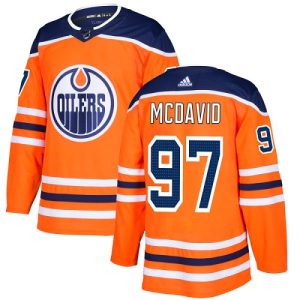 Børn NHL Edmonton Oilers Trøje Connor McDavid #97 Authentic Orange Hjemme
